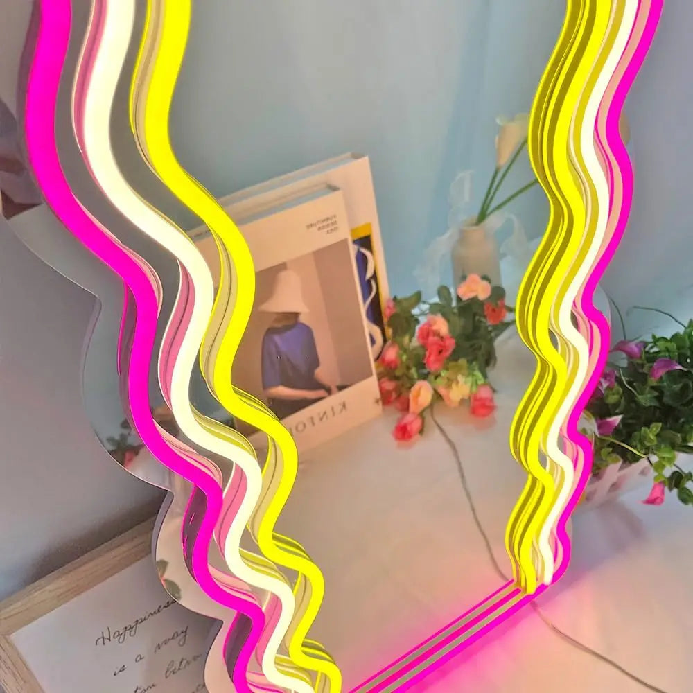 Curly Neon Mirror