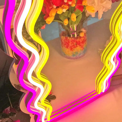 Curly Neon Mirror