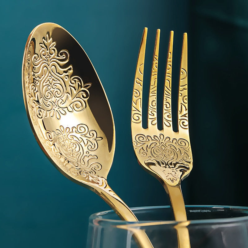GoldenLux Prestige Cutlery Set